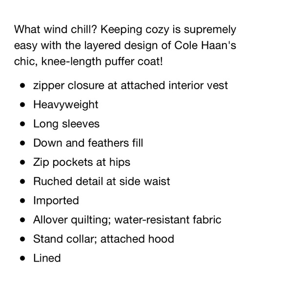 Cole Haan Coat - Picture 4 of 7